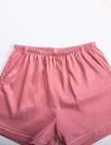  Đồ bộ mặc nhà nữ pyjama satin xước iBasic quần đùi áo tay lửng - HOMW047 