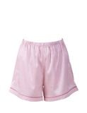  Đồ bộ mặc nhà nữ pyjama satin xước iBasic quần đùi áo tay lửng - HOMW047 