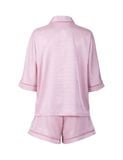  Đồ bộ mặc nhà nữ pyjama satin xước iBasic quần đùi áo tay lửng - HOMW047 