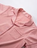  Đồ bộ mặc nhà nữ pyjama iBasic lụa satin xước quần dài áo tay ngắn - HOMW048 