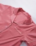  Đồ bộ mặc nhà nữ pyjama iBasic lụa satin xước quần dài áo tay ngắn - HOMW048 