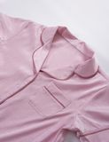  Đồ bộ mặc nhà nữ pyjama iBasic lụa satin xước quần dài áo tay ngắn - HOMW048 