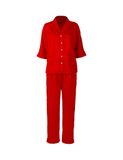  Đồ bộ mặc nhà nữ pyjama iBasic lụa satin xước quần dài áo tay lửng - HOMW049 