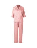  Đồ bộ mặc nhà nữ pyjama iBasic lụa satin xước quần dài áo tay lửng - HOMW049 