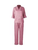  Đồ bộ mặc nhà nữ pyjama iBasic lụa satin xước quần dài áo tay lửng - HOMW049 