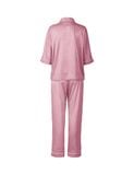  Đồ bộ mặc nhà nữ pyjama iBasic lụa satin xước quần dài áo tay lửng - HOMW049 