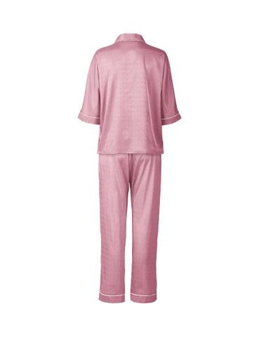  Đồ bộ mặc nhà nữ pyjama iBasic lụa satin xước quần dài áo tay lửng - HOMW049 