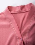  Đồ bộ mặc nhà nữ pyjama iBasic lụa satin xước quần dài áo tay lửng - HOMW049 