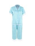  Đồ bộ mặc nhà nữ iBasic lụa satin phối ren pyjama tay ngắn quần lửng - HOMW050 