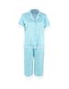  Đồ bộ mặc nhà nữ iBasic lụa satin phối ren pyjama tay ngắn quần lửng - HOMW050 