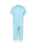  Đồ bộ mặc nhà nữ iBasic lụa satin phối ren pyjama tay ngắn quần lửng - HOMW050 