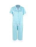  Đồ bộ mặc nhà nữ iBasic lụa satin phối ren pyjama tay ngắn quần lửng - HOMW050 
