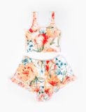  Bộ mặc nhà nữ áo sát nách croptop kết hợp quần đùi nhún iBasic HOMY048 