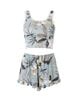  Bộ mặc nhà nữ áo sát nách croptop kết hợp quần đùi nhún iBasic HOMY048 