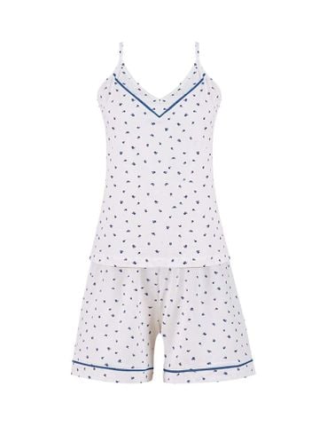  Đồ bộ mặc nhà nữ iBasic cotton USA hai dây quần đùi - HOMY053 