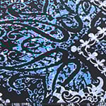Họa tiết paisley đen xanh
