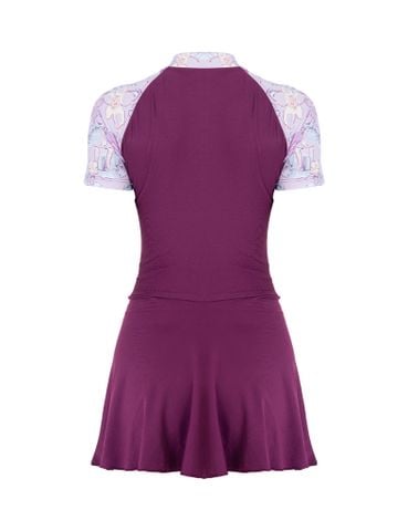 Đồ bơi nữ một mảnh tay ngắn phối hoạ tiết Isla Vista - IVWM029 