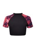  Áo bơi nữ tay ngắn croptop phối hoạ tiết Isla Vista - IVWT044 