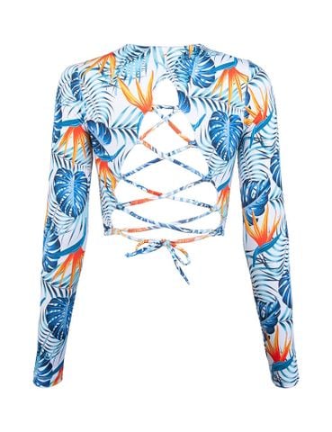  Áo bơi croptop nữ tay dài Isla Vista - IVWT048 