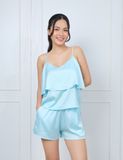  Đồ bộ mặc nhà nữ iBasic lụa satin hai dây  - HOMW033 