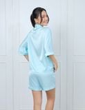 Đồ bộ mặc nhà nữ iBasic lụa satin phom kimono  - HOMW037 