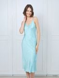  Váy ngủ lụa satin iBasic hai dây phom suông dài - SW073 