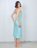  Váy ngủ lụa satin iBasic hai dây phom suông dài - SW073 