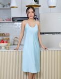  Váy ngủ lụa satin iBasic hai dây phom suông dài - SW073 
