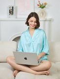  Đồ bộ mặc nhà nữ iBasic lụa satin phom kimono  - HOMW037 