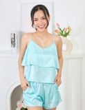  Đồ bộ mặc nhà nữ iBasic lụa satin hai dây  - HOMW033 