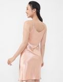  Đầm ngủ nữ iBasic lụa satin mặc nhà - SW027 