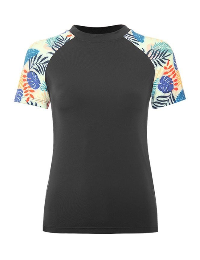 Áo bơi nữ tay ngắn T-shirt phối hoạ tiết Isla Vista - IVWT043 