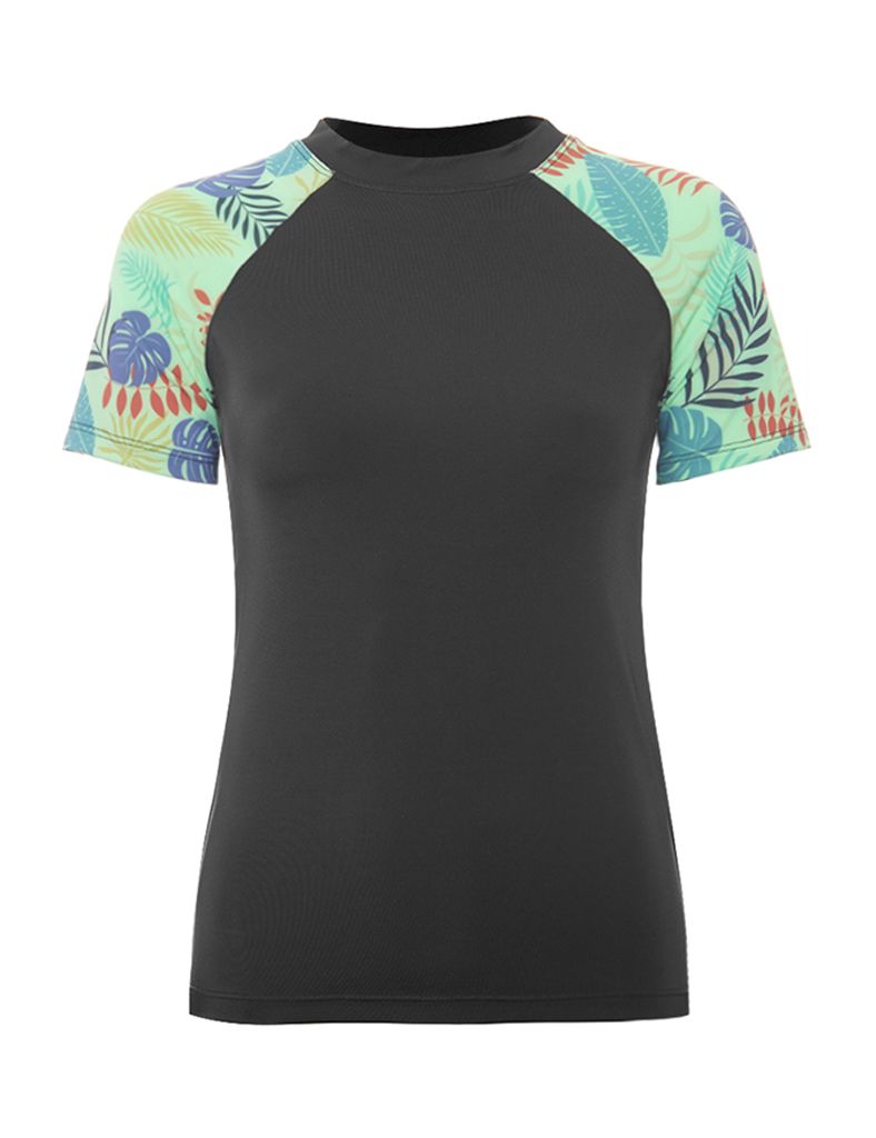  Áo bơi nữ tay ngắn T-shirt phối hoạ tiết Isla Vista - IVWT043 