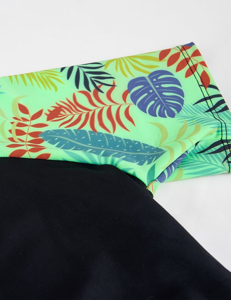  Áo bơi nữ tay ngắn croptop phối hoạ tiết Isla Vista - IVWT044 