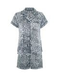  Quần Đùi Pyjama Lụa Satin Hoạ Tiết Icon iBasic - HOMW028B 