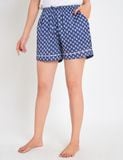  Quần Đùi Pyjama Lụa Satin Hoạ Tiết Icon iBasic - HOMW028B 