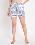  Quần Đùi Pyjama Lụa Satin Hoạ Tiết Icon iBasic - HOMW028B 