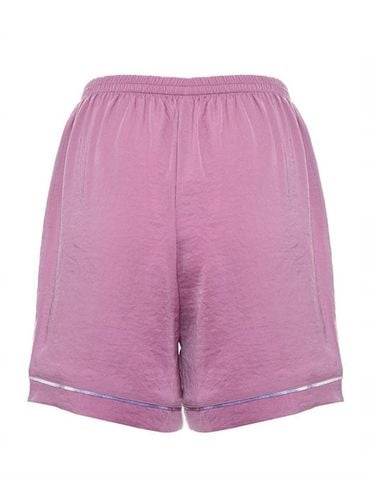  Quần Đùi Pyjama Lụa Satin Hoạ Tiết Icon iBasic iBasic - HOMW028B 