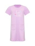  Đầm mặc nhà bé gái tay ngắn thun cotton in hoạ tiết iBasic - HOMG007 