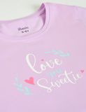  Đầm mặc nhà bé gái tay ngắn thun cotton in hoạ tiết iBasic - HOMG007 