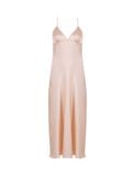  Váy ngủ nữ lụa satin iBasic 2 dây chéo lưng midi dáng dài - SW068 