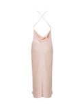  Váy ngủ nữ lụa satin iBasic 2 dây chéo lưng midi dáng dài - SW068 