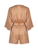  Bộ jumpsuit mặc nhà iBasic lụa satin dáng ngắn phom kimono - SW067 