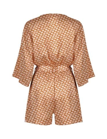  Bộ jumpsuit mặc nhà iBasic lụa satin dáng ngắn phom kimono - SW067 