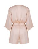  Bộ jumpsuit mặc nhà iBasic lụa satin dáng ngắn phom kimono - SW067 