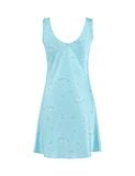  Váy ngủ nữ lụa satin iBasic sát nách phom chữ A - SW074 