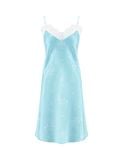  Váy ngủ nữ lụa satin iBasic hai dây phối ren – SW075 
