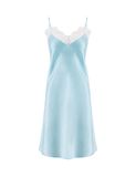  Váy ngủ nữ lụa satin iBasic hai dây phối ren – SW075 