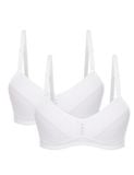  Combo 2 Áo lót học sinh iBasic cotton USA kháng khuẩn cài sau - VA107 