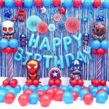 Set Combo Spiderman Theme Birthday Balloons bate01